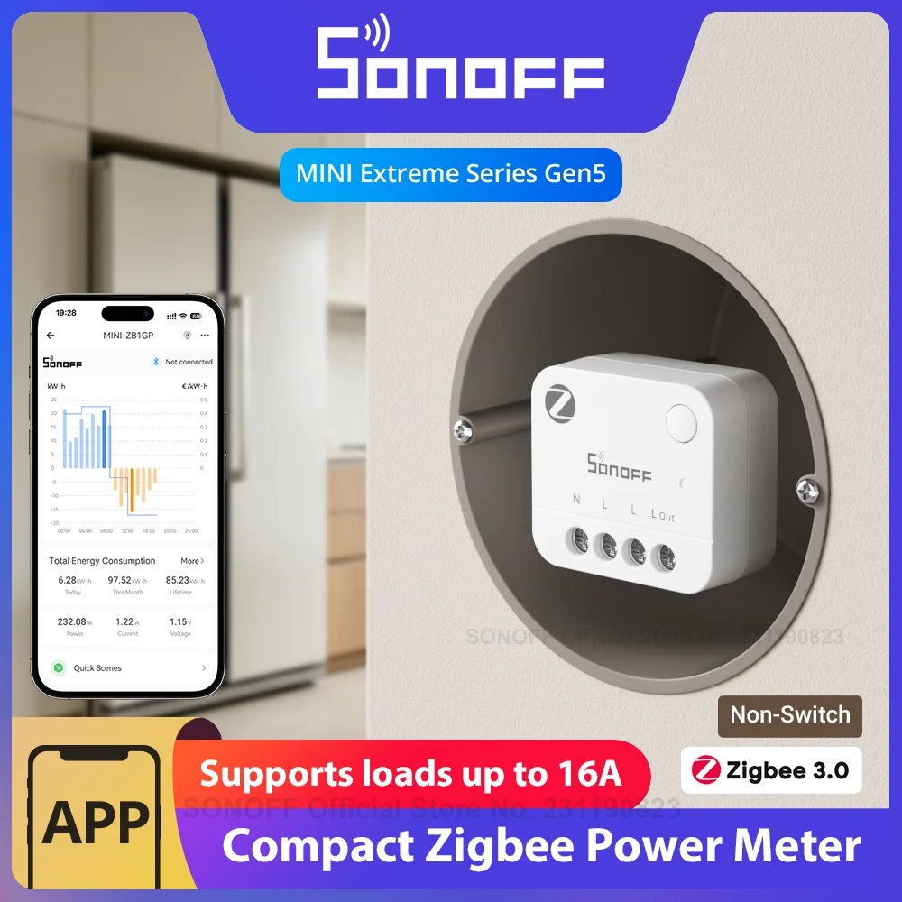 Zigbee Energiemessgerät 16A – Verbrauchs-Tracking, Kostenberechnung Sowie Überlast- Und Überstromschutz Zigbee Energiemessgerät