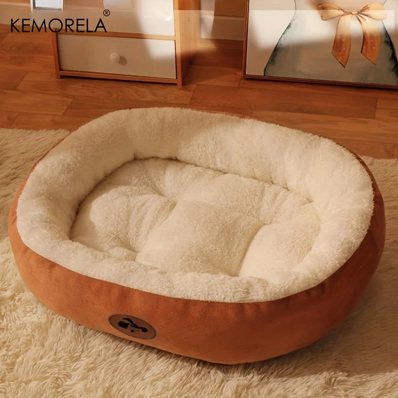 Cozy Oval Snuggle Pet Bed, Plush &Amp; Thickened Cat Bed Warm And Secure Bed For Cats And Small Medium Dogs, All Seasons Cozy Oval Snuggle Pet Bed, Plush &Amp; Thickened Cat Bed Warm And Secure Bed For Cats And Small Medium Dogs, All Seasons - Image 3