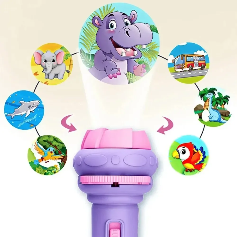 10 Cards Cartoon Projection Flashlight 80 Patterns Creative Children Flashlight Toy Projector Baby Toys Bedtime Story Book Toy 10 Cards Cartoon Projection Flashlight 80 Patterns Creative Children Flashlight Toy Projector Baby Toys Bedtime Story Book Toy - Image 3