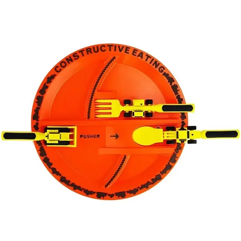 4Pcs Neue Auto Bulldozer Bagger Schaufel Platte Messer Gabel Löffel Sets Bpa Frei Kinder Löffel Geschirr Set Kinder Geschirr Anzug 4Pcs Neue Auto Bulldozer Bagger Schaufel Platte Messer Gabel Löffel Sets Bpa Frei Kinder Löffel Geschirr Set Kinder Geschirr Anzug - Image 5