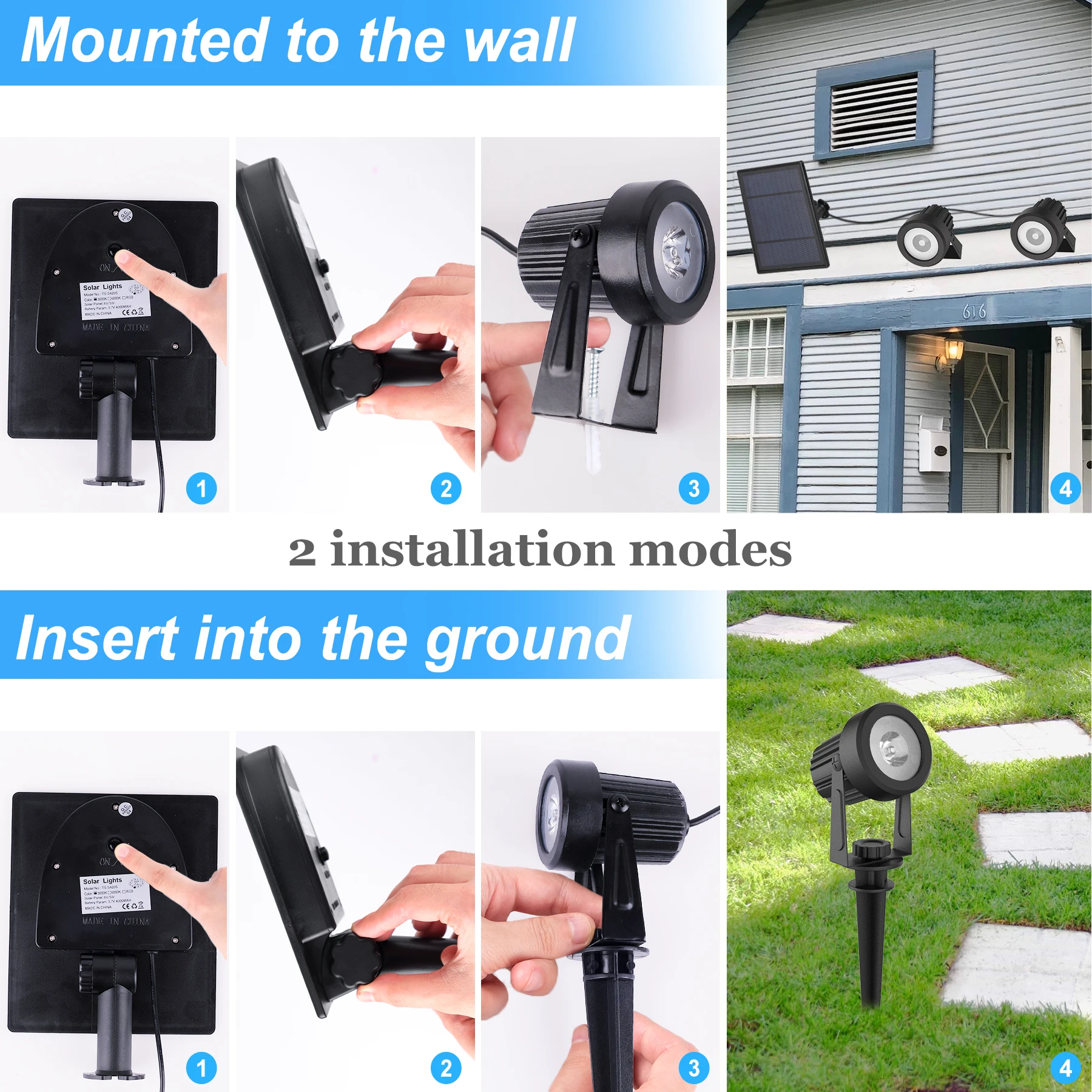 Rgb Solarstrahler Ip65 – Wasserdichte Gartenbeleuchtung Für Weihnachten, Halloween Und Partys Rgb Solarstrahler Ip65 – Wasserdichte Gartenbeleuchtung Für Weihnachten, Halloween Und Partys - Image 2