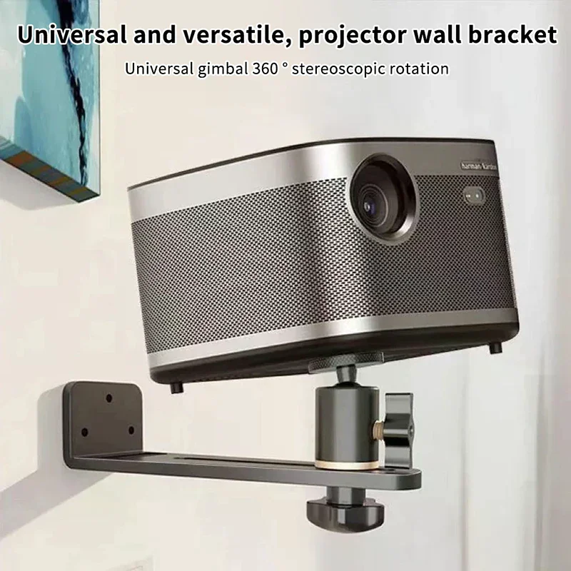 Universelle 360°-Projektorhalterung – Drehbare Wandhalterung Mit 1/4-Zoll-Schraube Für Xgimi, Jmgo, Dangbei &Amp; Weitere Projektoren Universelle 360°-Projektorhalterung – Drehbare Wandhalterung Mit 1/4-Zoll-Schraube Für Xgimi, Jmgo, Dangbei &Amp; Weitere Projektoren - Image 2