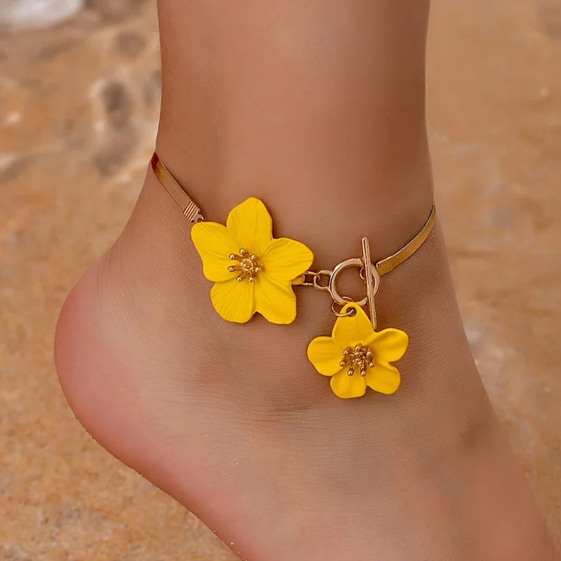 Elegantes, Schickes Fußkettchen Mit Blumenanhänger Für Damen, Urlaub Und Alltag, Sommer-Boho-Fußkette, Party-Schmuck, Geschenke Elegantes, Schickes Fußkettchen Mit Blumenanhänger Für Damen, Urlaub Und Alltag, Sommer-Boho-Fußkette, Party-Schmuck, Geschenke - Image 13