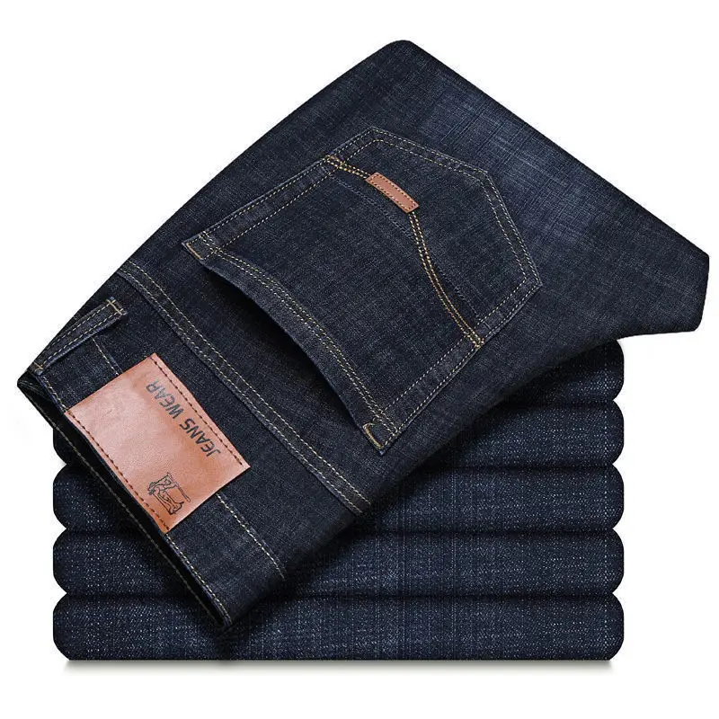 2025, Herrenmode, Business-Jeans, Klassischer Stil, Lässig, Elastisch, Slim-Fit-Jeans, Herren-Jeanshose, Schwarz, Blau 2025, Herrenmode, Business-Jeans, Klassischer Stil, Lässig, Elastisch, Slim-Fit-Jeans, Herren-Jeanshose, Schwarz, Blau - Image 3
