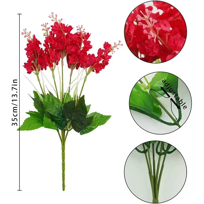 Outdoor Gefälschte Blumen Pflanzen Für Draußen Hängende Pflanzen Garten Veranda Fenster Box Home Hochzeit Dekor Künstliche Weiße Blumen Outdoor Gefälschte Blumen Pflanzen Für Draußen Hängende Pflanzen Garten Veranda Fenster Box Home Hochzeit Dekor Künstliche Weiße Blumen - Image 6