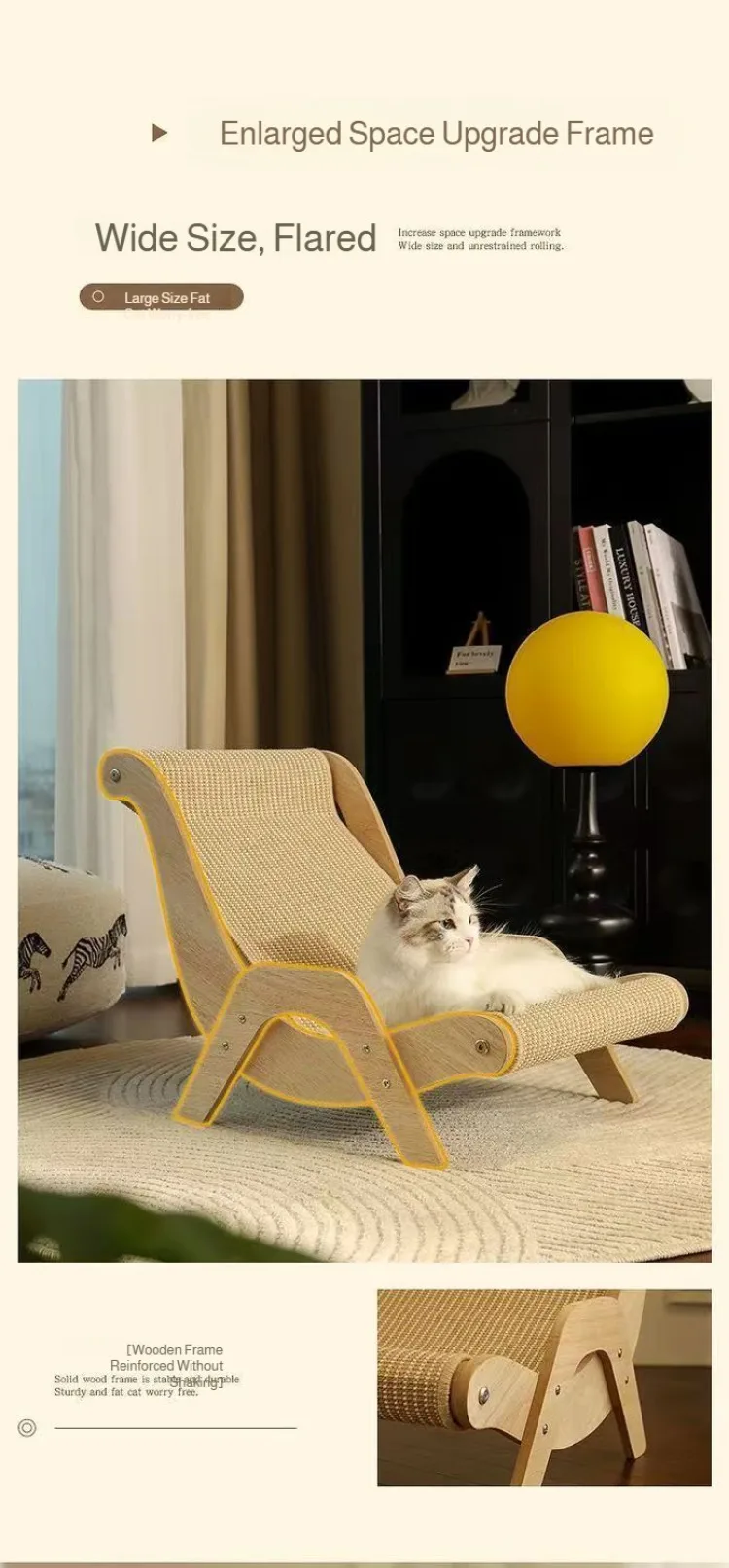 Sisal Cat Scratcher, Durable, One-Piece Sofa Style, Claw Grinding Tool, Extra Large Scratcher, Cat Bed, Pet Supplies Sisal Cat Scratcher, Durable, One-Piece Sofa Style, Claw Grinding Tool, Extra Large Scratcher, Cat Bed, Pet Supplies - Image 16