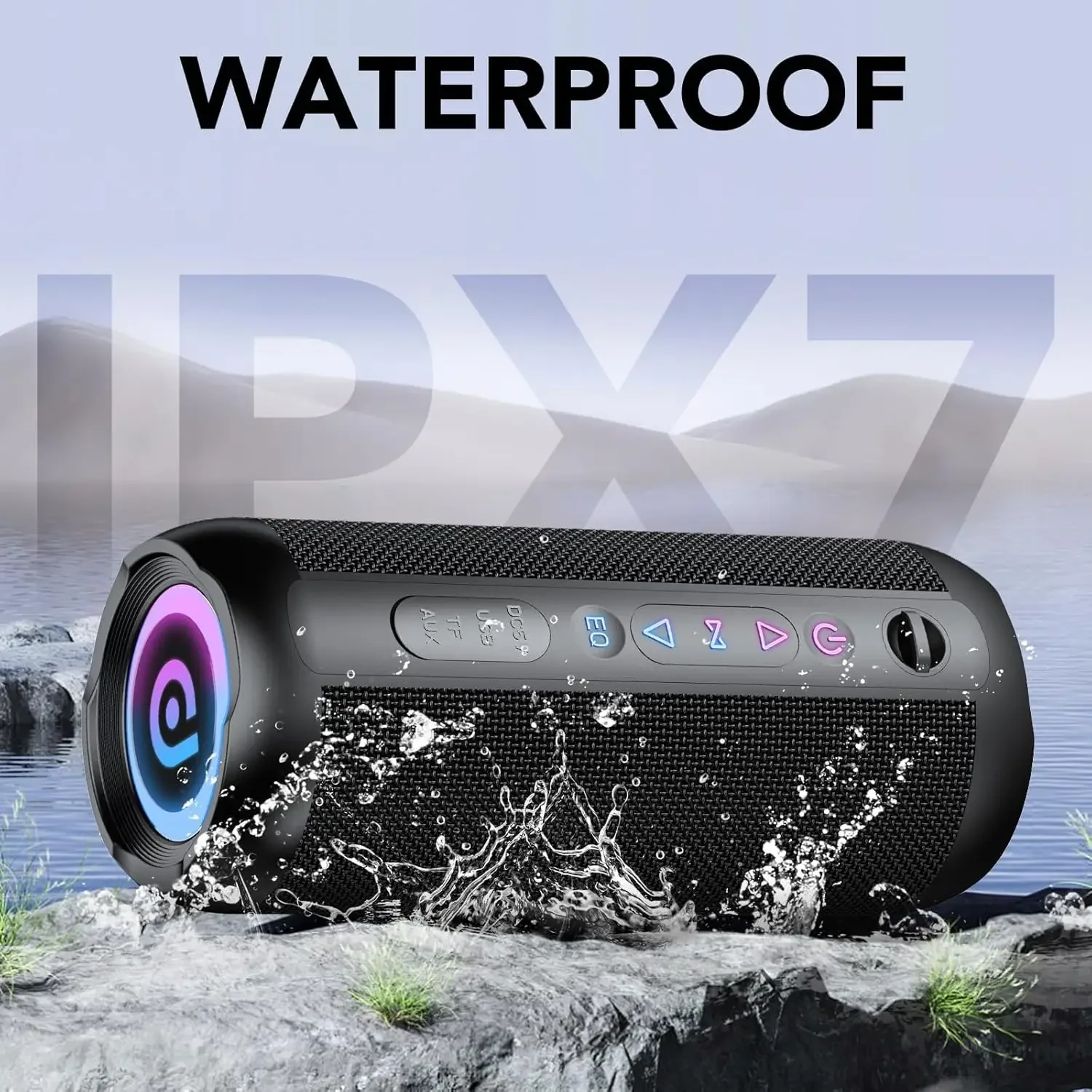 Tragbarer Bluetooth 5.4 Lautsprecher – 30W Dual-Speaker Mit Tiefbass, 30 Stunden Akkulaufzeit, 3 Eq-Modi Und Rgb-Lichteffekten Tragbarer Bluetooth 5.4 Lautsprecher – 30W Dual-Speaker Mit Tiefbass, 30 Stunden Akkulaufzeit, 3 Eq-Modi Und Rgb-Lichteffekten - Image 5