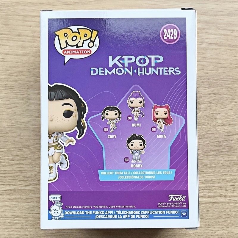 Funko Pop! Huntr/X K-Pop Dämonenjäger Zoey # 2429 Original Vinyl-Figur Anime Sammlerstück Modell Desktop-Ornament Geschenk Für Fans Funko Pop! Huntr/X K-Pop Dämonenjäger Zoey # 2429 Original Vinyl-Figur Anime Sammlerstück Modell Desktop-Ornament Geschenk Für Fans - Image 3
