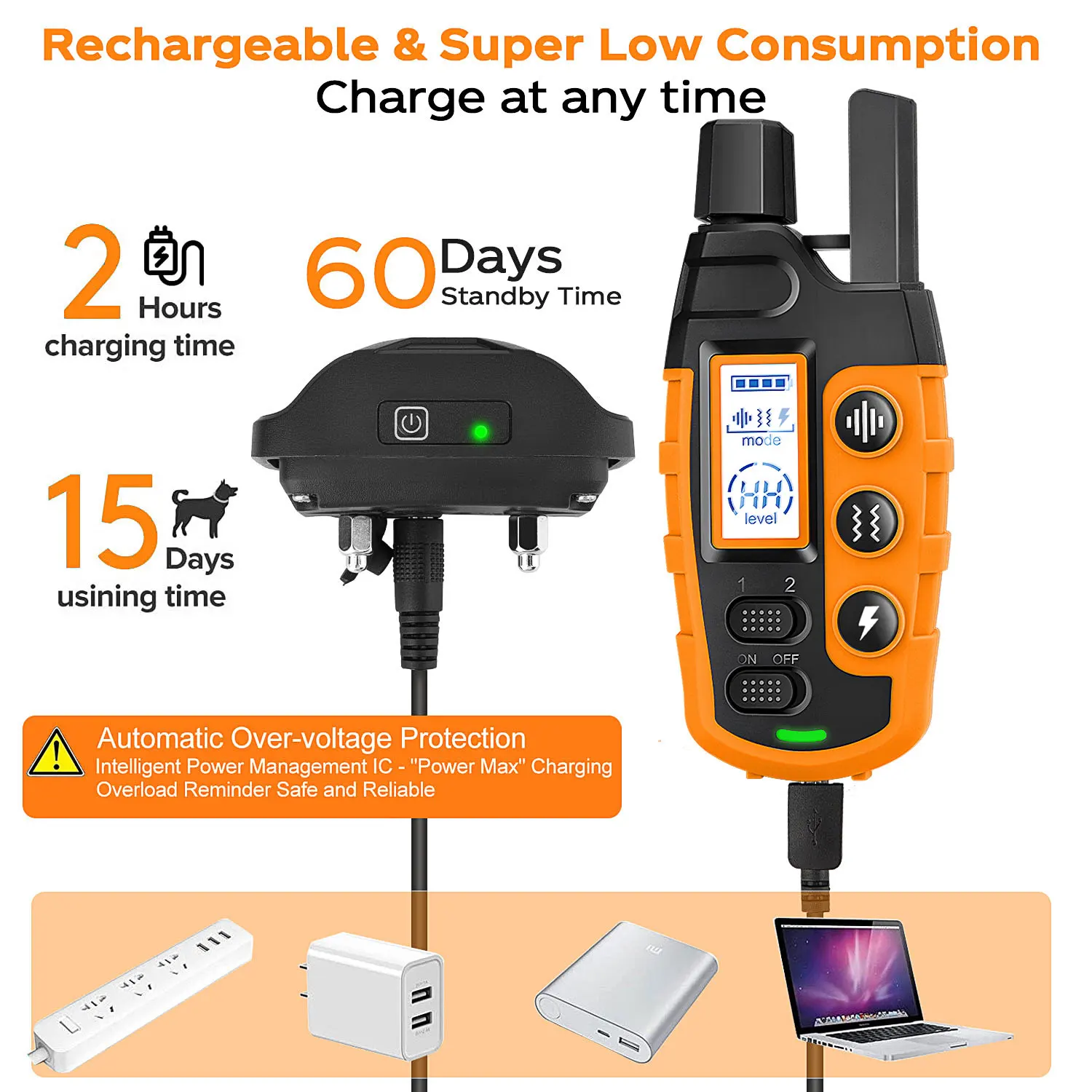 3300Ft Dog Training Collar With Remote Rechargeable Waterproof E Collar Beep Vibration Shock High Quality Pet Training 3300Ft Dog Training Collar With Remote Rechargeable Waterproof E Collar Beep Vibration Shock High Quality Pet Training - Image 5