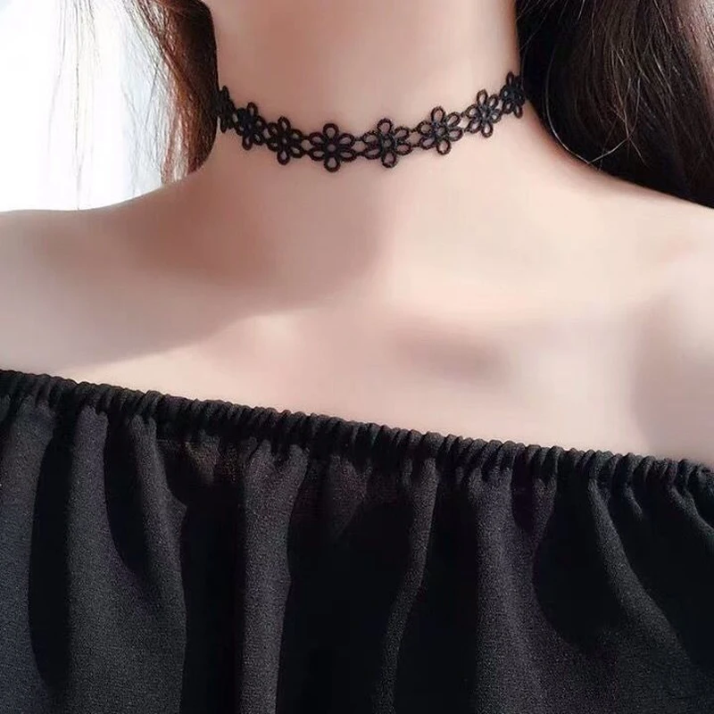 Koreanische Mode Samt Choker Halskette Für Frauen Vintage Sexy Spitze Halskette Mit Anhängern Gothic Mädchen Hals Schmuck Zubehör Koreanische Mode Samt Choker Halskette Für Frauen Vintage Sexy Spitze Halskette Mit Anhängern Gothic Mädchen Hals Schmuck Zubehör - Image 4