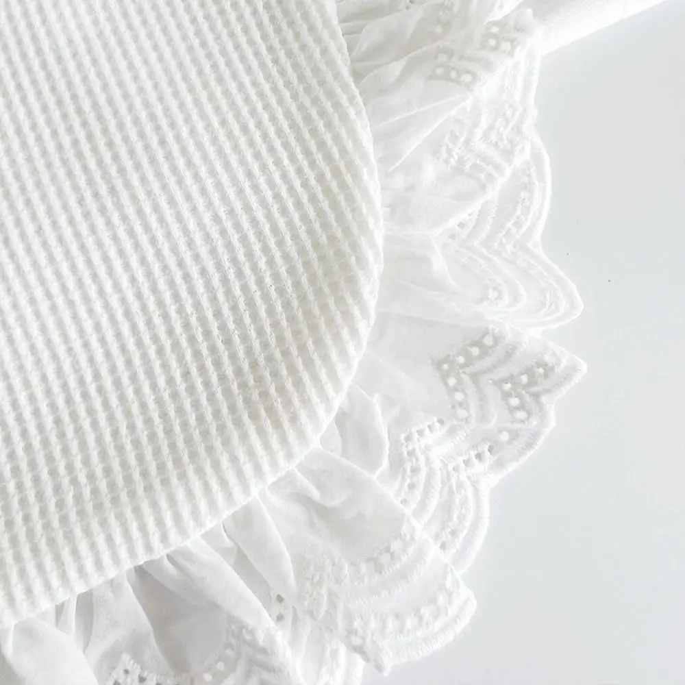 U-Förmige Baby-Baumwolllätzchen, Wasserdicht, Mit Blumenmuster, Baby-Sabberlätzchen, Füttern, Spitze, Speicheltuch, Tücher, Halsbekleidung, Zubehör U-Förmige Baby-Baumwolllätzchen, Wasserdicht, Mit Blumenmuster, Baby-Sabberlätzchen, Füttern, Spitze, Speicheltuch, Tücher, Halsbekleidung, Zubehör - Image 2
