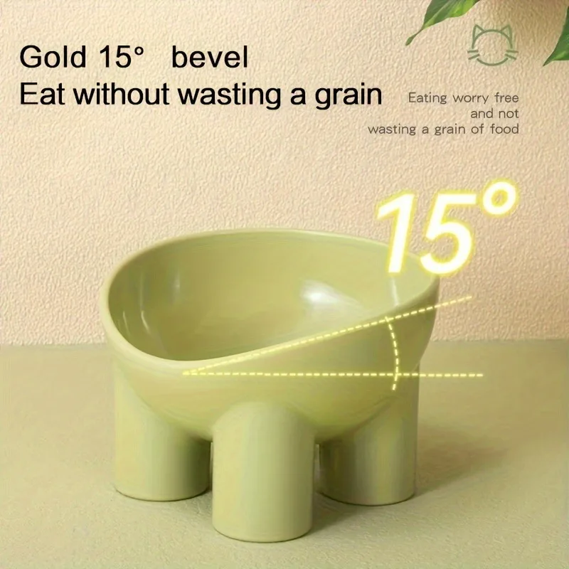 Elevated Cat Bowl With Stand - Durable Plastic Pet Food &Amp; Water Dish, Sleek Modern Neck-Friendly Feeding For Cats &Amp; Dogs Elevated Cat Bowl With Stand - Durable Plastic Pet Food &Amp; Water Dish, Sleek Modern Neck-Friendly Feeding For Cats &Amp; Dogs - Image 2