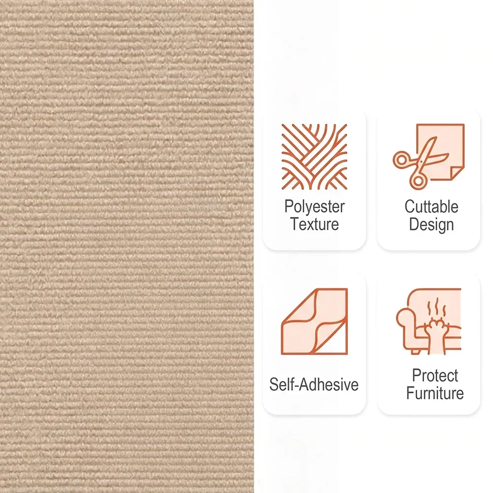 Cat Scratching Mat Diy Self-Adhesive Trimmable Carpet Anti-Scratch Furniture Protector For Fits Sofas Walls Doors Cat Scratching Mat Diy Self-Adhesive Trimmable Carpet Anti-Scratch Furniture Protector For Fits Sofas Walls Doors - Image 5