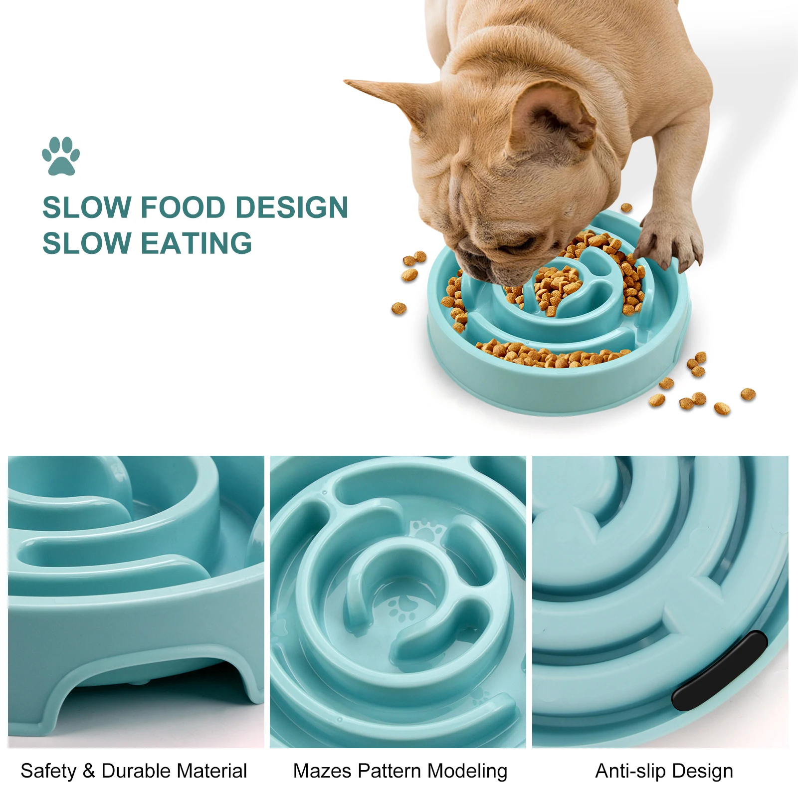 Slow Feeder-Schüssel Für Hunde, Lustig, Rutschfest, Schleppend, Langsames Essen, Futternäpfe, Umweltfreundlicher Hundenapf Für Große, Mittelgroße Und Kleine Hunde, Welpen Slow Feeder-Schüssel Für Hunde, Lustig, Rutschfest, Schleppend, Langsames Essen, Futternäpfe, Umweltfreundlicher Hundenapf Für Große, Mittelgroße Und Kleine Hunde, Welpen - Image 3