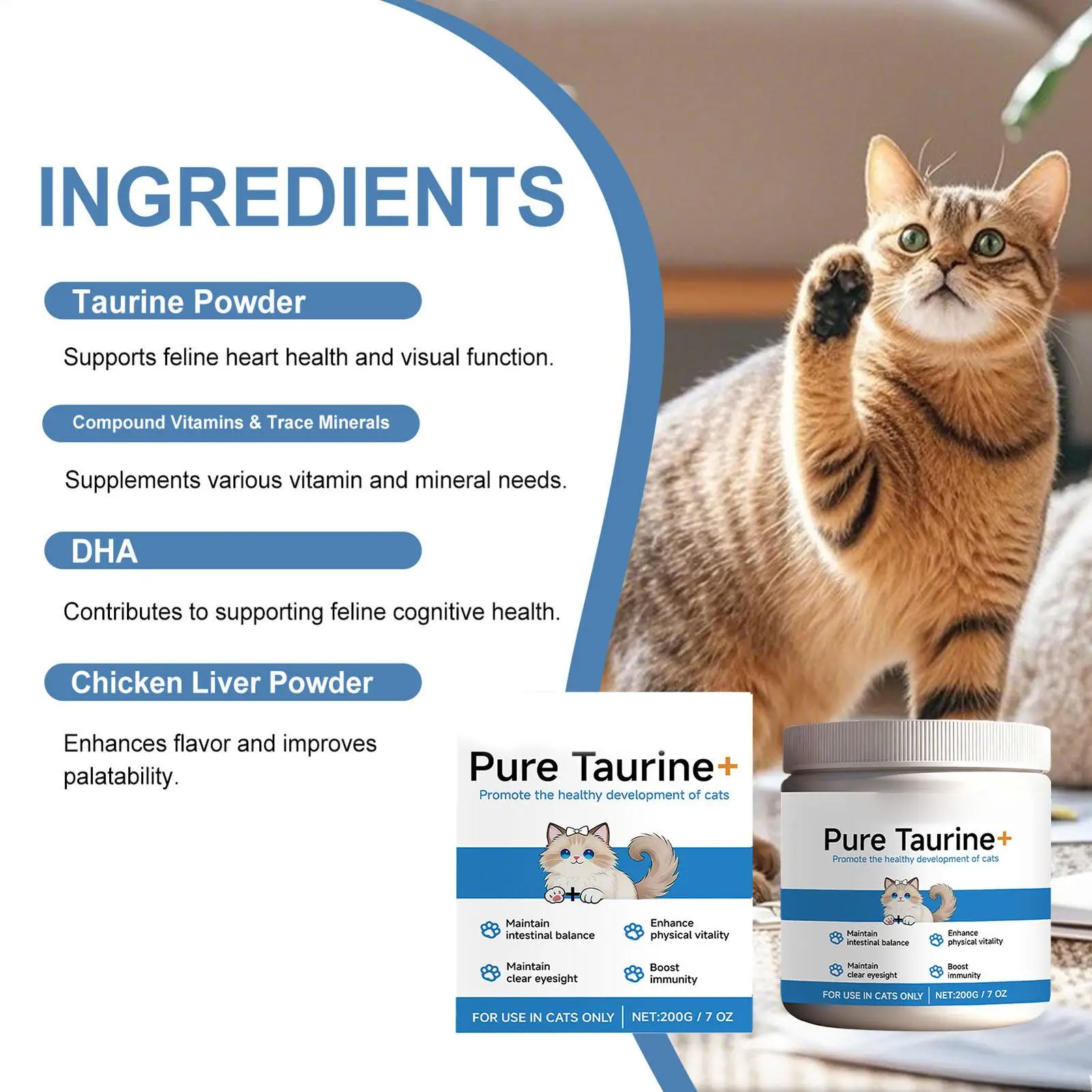 Pet Supplements 200G Daily Nutrition Cats Wet Or Dry Food Supplements For Small Medium Large Breeds Animals Home Travel Shelter Pet Supplements 200G Daily Nutrition Cats Wet Or Dry Food Supplements For Small Medium Large Breeds Animals Home Travel Shelter - Image 9