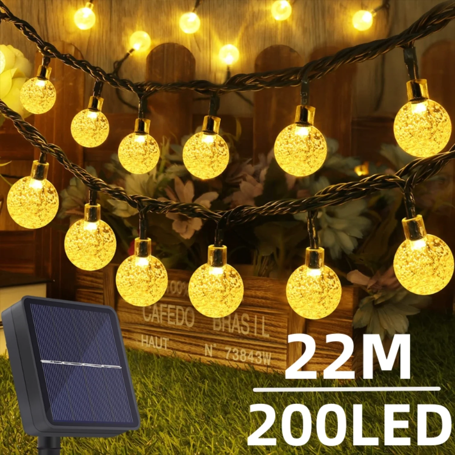 Solar Lichterketten Im Freien Led Kristall Kugel Lichter Wasserdicht Solar Girlanden Lichterkette Für Garten Weihnachten Outdoor-Dekor Solar Lichterketten Im Freien Led Kristall Kugel Lichter Wasserdicht Solar Girlanden Lichterkette Für Garten Weihnachten Outdoor-Dekor