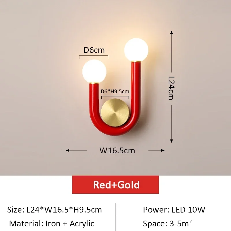 Moderne Rot/Blau/Rosa Led Wandleuchte Dekor Beleuchtung U-Förmige Nachttischlampe Für Schlafzimmer Wohnzimmer Gang Dekorative Wandleuchte Moderne Rot/Blau/Rosa Led Wandleuchte Dekor Beleuchtung U-Förmige Nachttischlampe Für Schlafzimmer Wohnzimmer Gang Dekorative Wandleuchte - Image 7