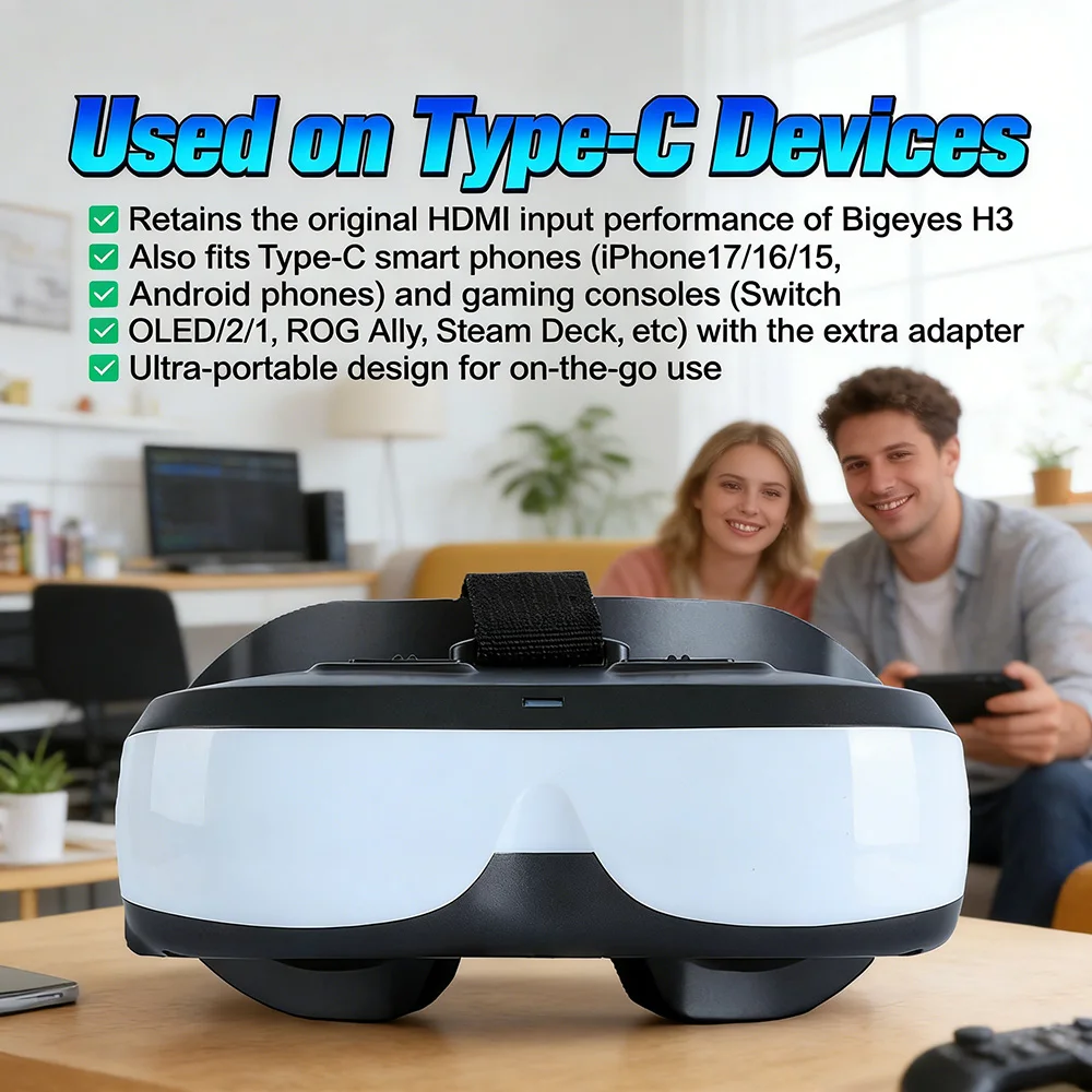Kopfmontiertes Display Mit Hdmi – Tragbarer Bildschirm Mit Akku Für Vielseitige Geräte Kopfmontiertes Display Mit Hdmi – Tragbarer Bildschirm Mit Akku Für Vielseitige Geräte - Image 3