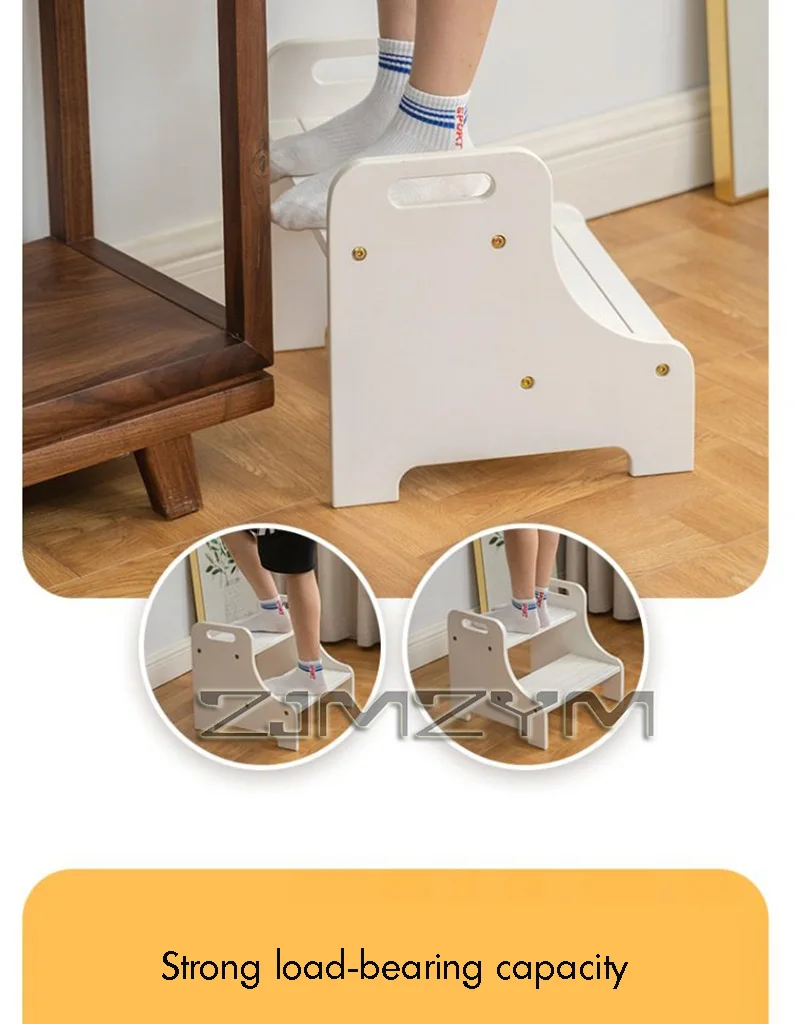 Solid Wood 2 Step Footstool Sturdy Kitchen Ladder Compact Stair Steps For Home Use Up To Washer Shoe Changing Stool Solid Wood 2 Step Footstool Sturdy Kitchen Ladder Compact Stair Steps For Home Use Up To Washer Shoe Changing Stool - Image 17