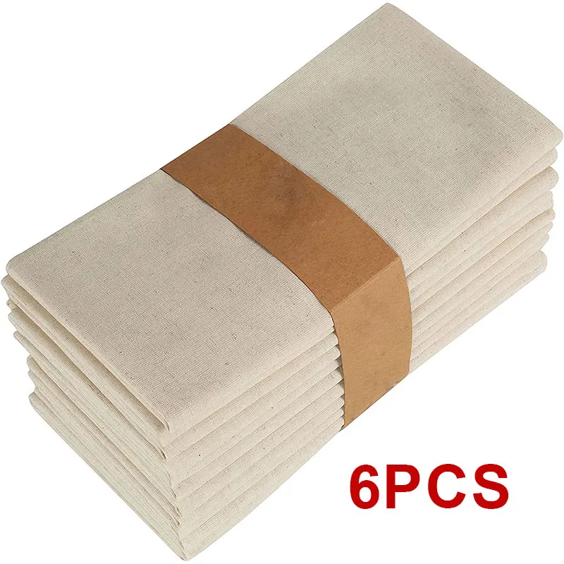 6/12 Stück 40 X 40 Cm Große Tischdeckenservietten, Langlebige, Verdickte Polyester-Pads, Wiederverwendbar Für Küche, Esszimmer, Feiertagsdekorationen 6/12 Stück 40 X 40 Cm Große Tischdeckenservietten, Langlebige, Verdickte Polyester-Pads, Wiederverwendbar Für Küche, Esszimmer, Feiertagsdekorationen - Image 2