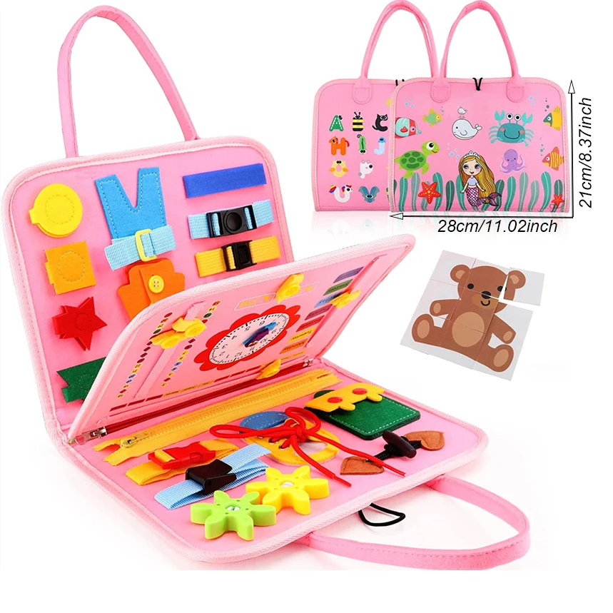 Toddler Montessori Busy Board Activities Education Toys Basic Dress Motor Skills Baby Travel Learning Toys For Christmas Gift Toddler Montessori Busy Board Activities Education Toys Basic Dress Motor Skills Baby Travel Learning Toys For Christmas Gift - Image 10