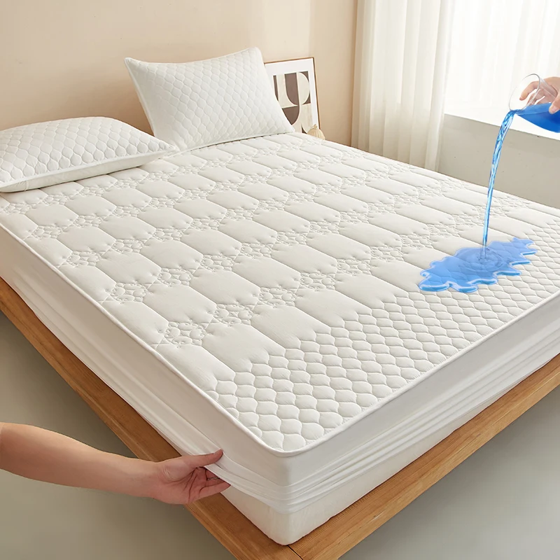 Waterproof Quilted Mattress Protector - Waterproof Fitted Sheet , Jacquard Style Mattress Cover, Antibacterial, Hypoallergenic Waterproof Quilted Mattress Protector - Waterproof Fitted Sheet , Jacquard Style Mattress Cover, Antibacterial, Hypoallergenic - Image 9