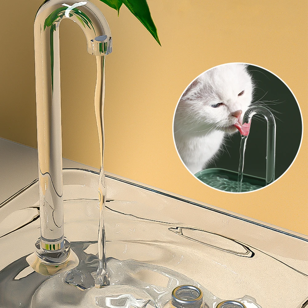 Katzen-Wasserbrunnen, Automatischer Filter, Transparenter Katzentrinker, Usb, Elektrisch, Stumm, Umlaufender Filtertrinker Für Katzen, Wasserspender Katzen-Wasserbrunnen, Automatischer Filter, Transparenter Katzentrinker, Usb, Elektrisch, Stumm, Umlaufender Filtertrinker Für Katzen, Wasserspender - Image 4