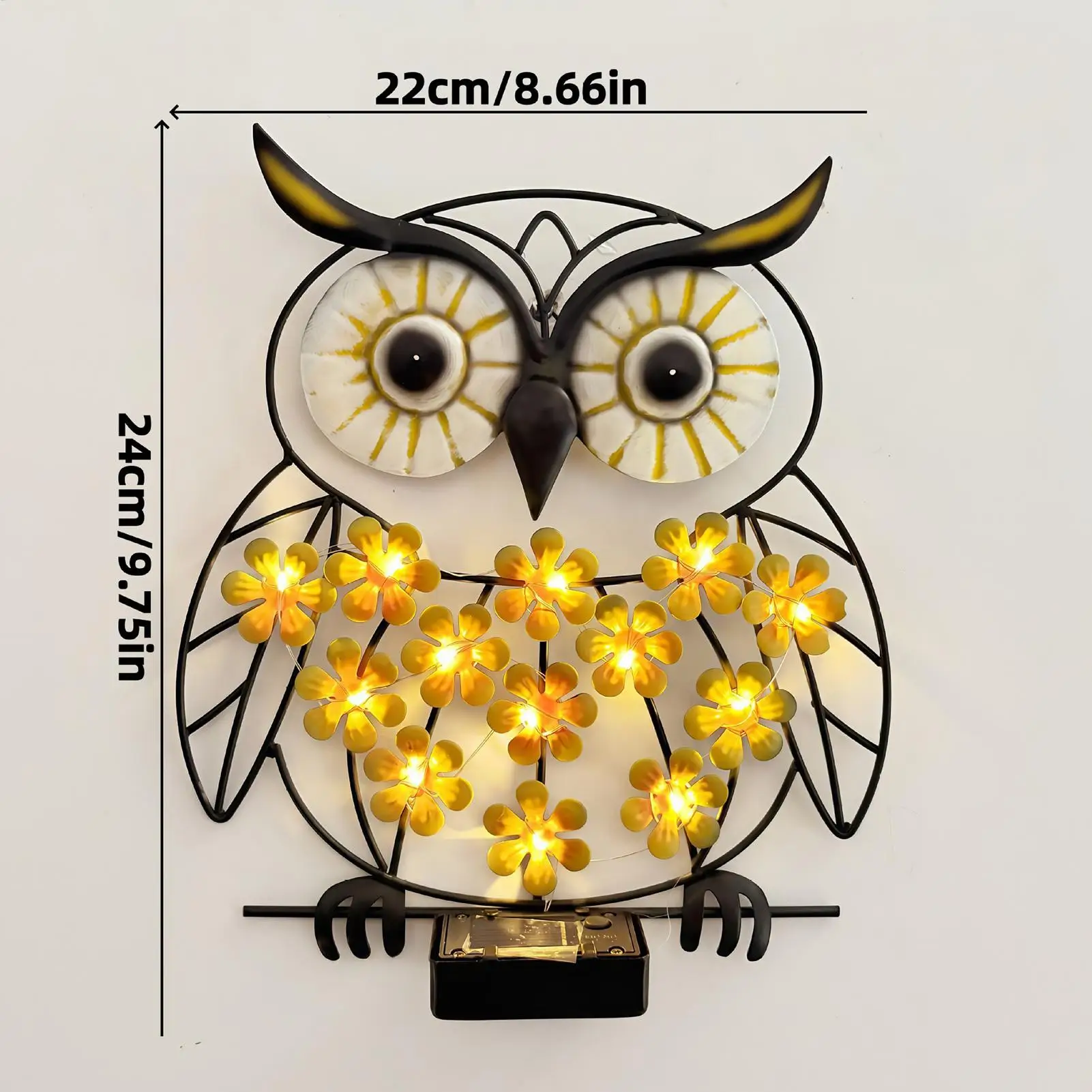 Eulen-Solar-Wandleuchten Für Den Außenbereich, Aus Metall, Wetterfest, Gartendekoration, Automatisches Ein- Und Ausschalten, Led-Lampe Für Hof, Zaun, Terrasse, Weg, Balkon Eulen-Solar-Wandleuchten Für Den Außenbereich, Aus Metall, Wetterfest, Gartendekoration, Automatisches Ein- Und Ausschalten, Led-Lampe Für Hof, Zaun, Terrasse, Weg, Balkon - Image 6
