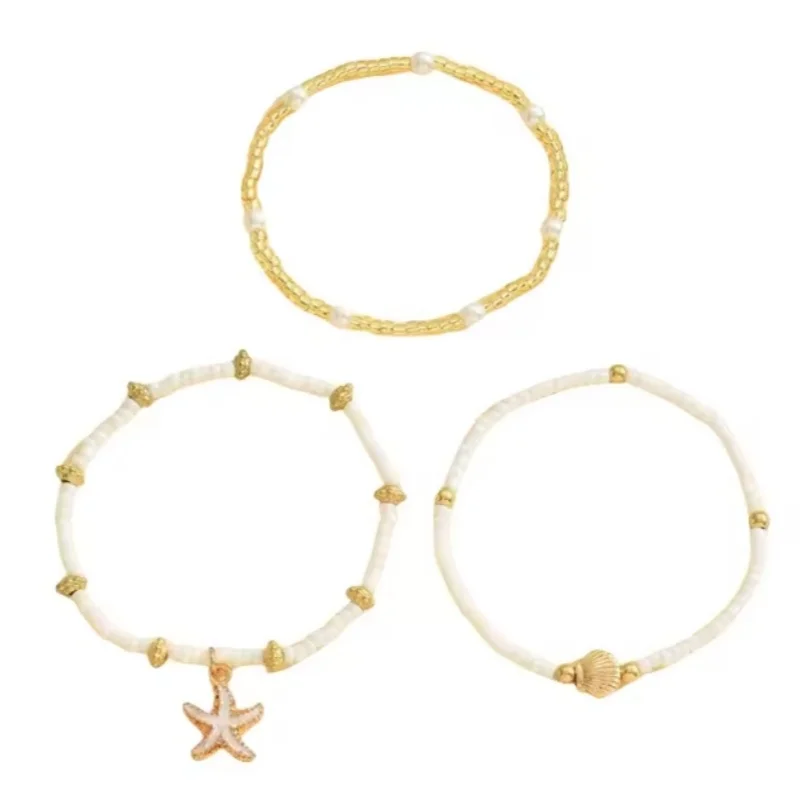 Nette Seestern Shell Reis Perle Mehrschichtige Fußkettchen Für Frauen Fuß Kette Knöchel Armband Strand Schmuck Sommer Zubehör Nette Seestern Shell Reis Perle Mehrschichtige Fußkettchen Für Frauen Fuß Kette Knöchel Armband Strand Schmuck Sommer Zubehör - Image 4