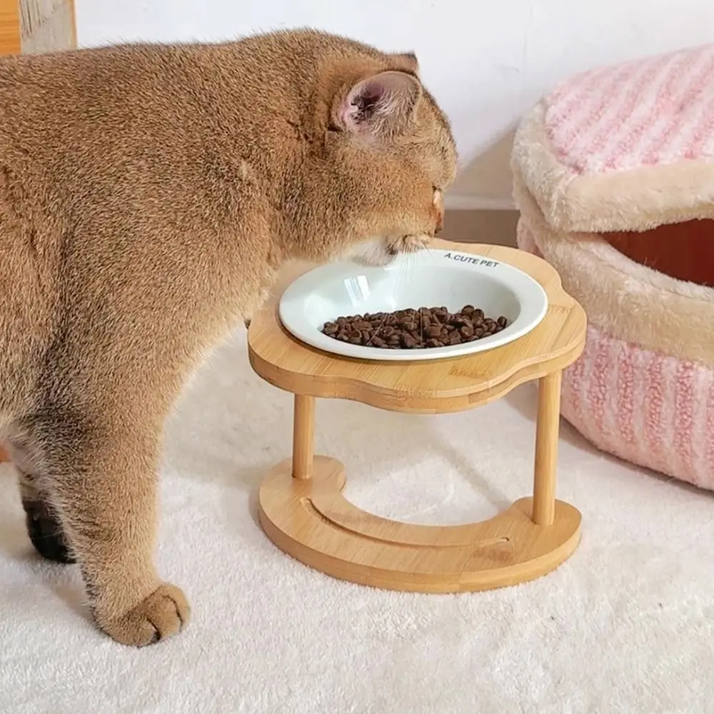 Pet Supplies Ceramic Cat Bowl Wooden Cute Dog Food Feeding Basin Detachable Non-Slip Pet High Foot Bowl Water Container Pet Supplies Ceramic Cat Bowl Wooden Cute Dog Food Feeding Basin Detachable Non-Slip Pet High Foot Bowl Water Container