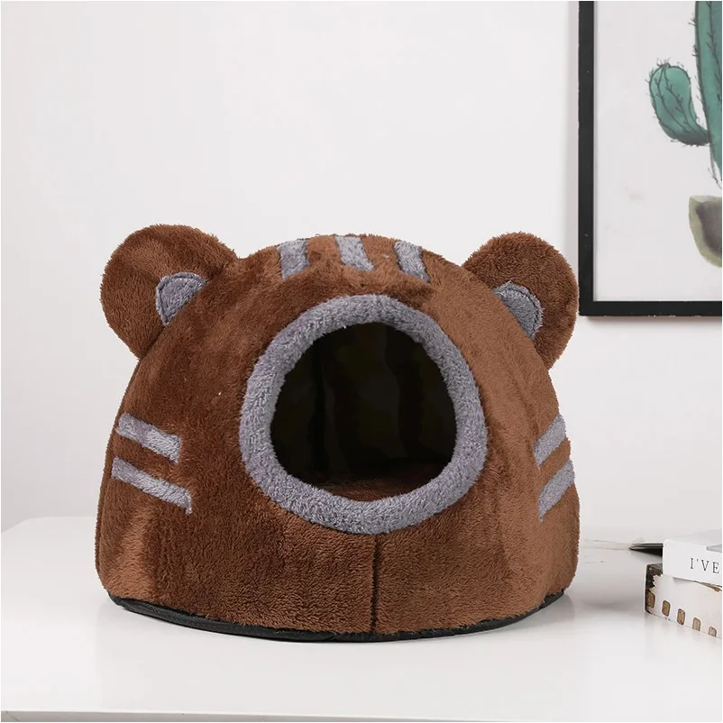 Winter-Tiefschlaf-Komfort-Katzenbett, Niedliches Bärenkopf-Form-Nest, Haustiere, Zelt, Gemütliche Höhle Für Katzen, Haus, Weiche Und Selbstwärmende Kätzchenbetten Winter-Tiefschlaf-Komfort-Katzenbett, Niedliches Bärenkopf-Form-Nest, Haustiere, Zelt, Gemütliche Höhle Für Katzen, Haus, Weiche Und Selbstwärmende Kätzchenbetten - Image 3