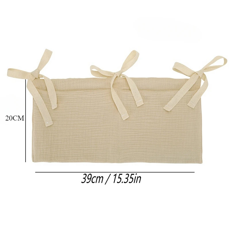 Baby Krippe Lagerung Tasche Baumwolle Doppel Beutel Neugeborenen Bett Kopfteil Organizer Für Kinder Baby Bettwäsche Windel Spielzeug Tasche Baby Krippe Lagerung Tasche Baumwolle Doppel Beutel Neugeborenen Bett Kopfteil Organizer Für Kinder Baby Bettwäsche Windel Spielzeug Tasche - Image 3
