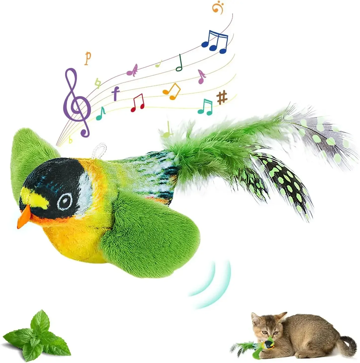 Katzenspielzeug Mit Vogelgeräuschen Zur Unterhaltung, Elastisches Seil Zur Langeweile-Bekämpfung Und Zum Schutz Vor Kratzen Und Beißen Katzenspielzeug Mit Vogelgeräuschen Zur Unterhaltung, Elastisches Seil Zur Langeweile-Bekämpfung Und Zum Schutz Vor Kratzen Und Beißen