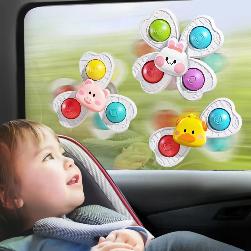 Baby Sucker Spinning Toys Children Bath Montessori Education Rotating 3 Years Bathroom Toys For Toddler Infant Toys For Baby Baby Sucker Spinning Toys Children Bath Montessori Education Rotating 3 Years Bathroom Toys For Toddler Infant Toys For Baby - Image 2