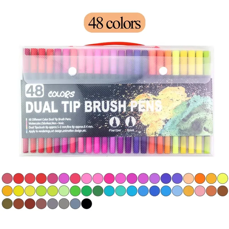 120 Farben Filzstift Zeichnen Aquarell Kunstmarker Stift Doppelseitiger Pinsel Fineliner Farbstift-Set Für Kunst Kalligraphie Malerei 120 Farben Filzstift Zeichnen Aquarell Kunstmarker Stift Doppelseitiger Pinsel Fineliner Farbstift-Set Für Kunst Kalligraphie Malerei - Image 11
