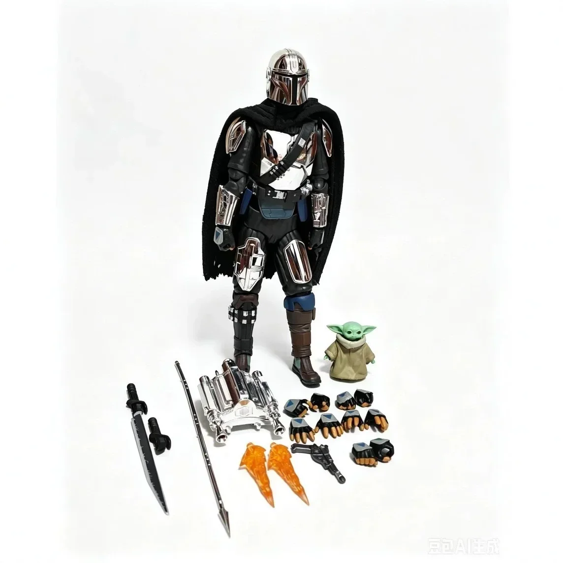 In Stock Star Wars Mandalorian 2.0 Electroplated Din Djarin Boxed Articulated Action Figure Collectible Model Toy For Collectors In Stock Star Wars Mandalorian 2.0 Electroplated Din Djarin Boxed Articulated Action Figure Collectible Model Toy For Collectors - Image 5