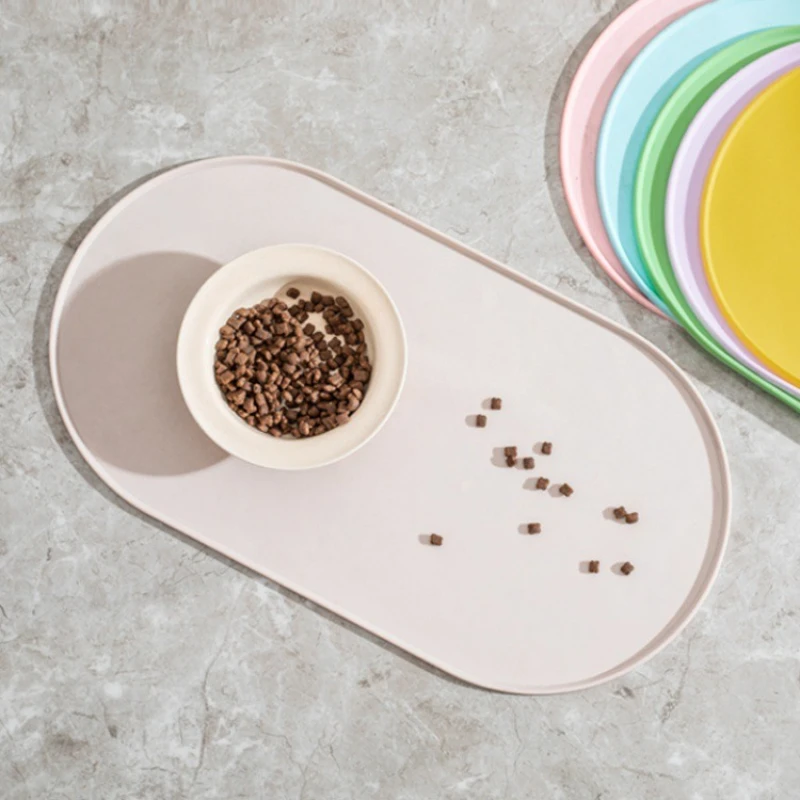 Cat Feeding Mat With Non-Slip Waterproof Design Pet Food Mat Compatible With Cat/Dog Bowls Multipet Households Dog Owners Cat Feeding Mat With Non-Slip Waterproof Design Pet Food Mat Compatible With Cat/Dog Bowls Multipet Households Dog Owners - Image 2