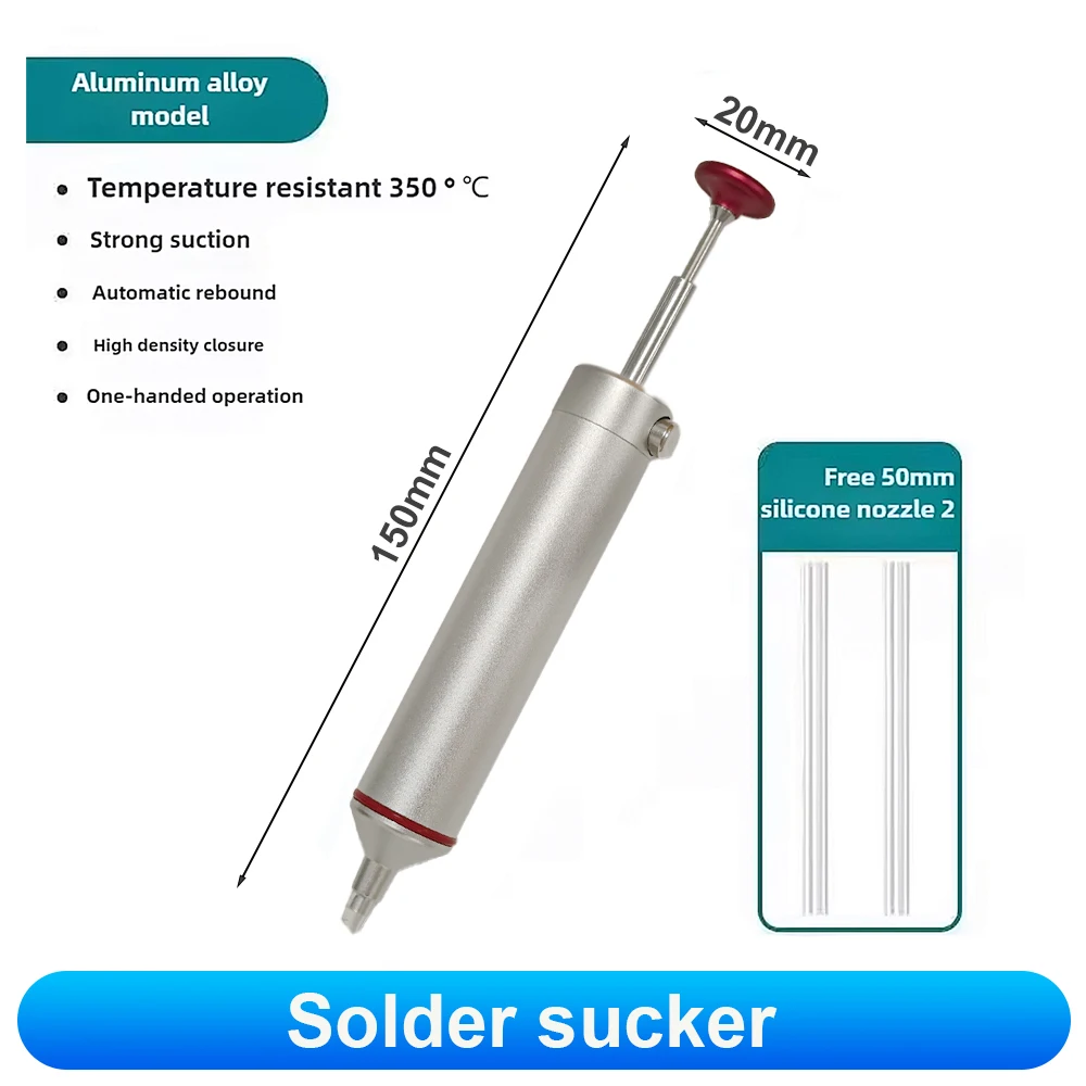 Ansiki Mjf-D9 Entlötpumpe Aus Aluminiumlegierung, Manuelle Vakuum-Zinnpumpe Für Pcb-Komponenten, Schweißreparatur-Werkzeug Ansiki Mjf-D9 Entlötpumpe Aus Aluminiumlegierung, Manuelle Vakuum-Zinnpumpe Für Pcb-Komponenten, Schweißreparatur-Werkzeug - Image 7