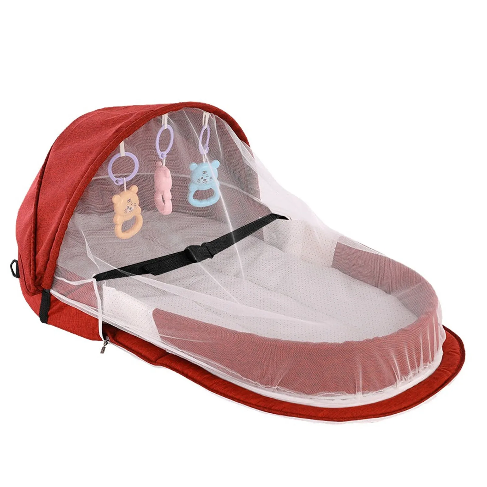 Babybett Klappbares Tragbares Babybett Mit Netz Und Markise Babynest Tragbares Babybett Für Camping Babybett Stuben Wagen Für Baby Babybett Klappbares Tragbares Babybett Mit Netz Und Markise Babynest Tragbares Babybett Für Camping Babybett Stuben Wagen Für Baby - Image 2