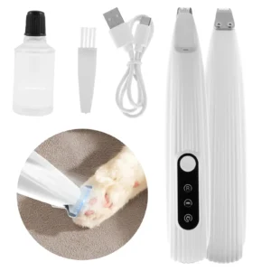 Haustier-Hundepfoten-Trimmer mit LED-Licht, geräuscharmer Rasierer, wasserdichter Hochgeschwindigkeits-Haarschneider für Hunde und Katzen, Haarschneidemaschine, kabelloses Pflegewerkzeug