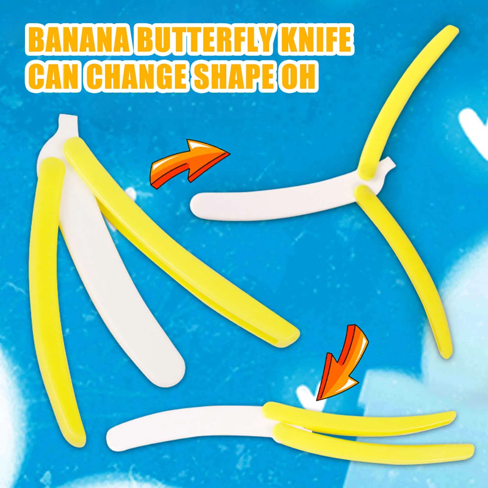 Mini-Bananen-Butterfly-Messer Fidget-Spielzeug – Tragbares, Kompaktes Dekompressionsspielzeug Gegen Angstzustände Für Kinder Und Erwachsene – Push-Card, Klein Mini-Bananen-Butterfly-Messer Fidget-Spielzeug – Tragbares, Kompaktes Dekompressionsspielzeug Gegen Angstzustände Für Kinder Und Erwachsene – Push-Card, Klein - Image 3