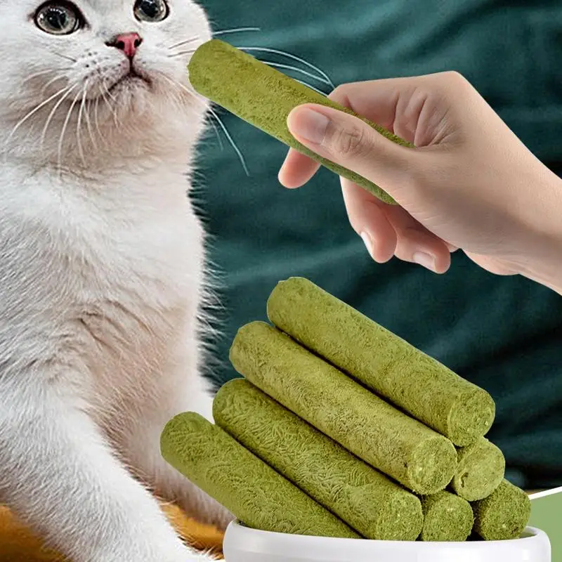 Cat Grass Sticks Grass Chewing Stick Freeze Dried Snacks Mouth Health Teething Digestive Aid Natural Teeth Cleaner Fattening Pet Cat Grass Sticks Grass Chewing Stick Freeze Dried Snacks Mouth Health Teething Digestive Aid Natural Teeth Cleaner Fattening Pet - Image 3
