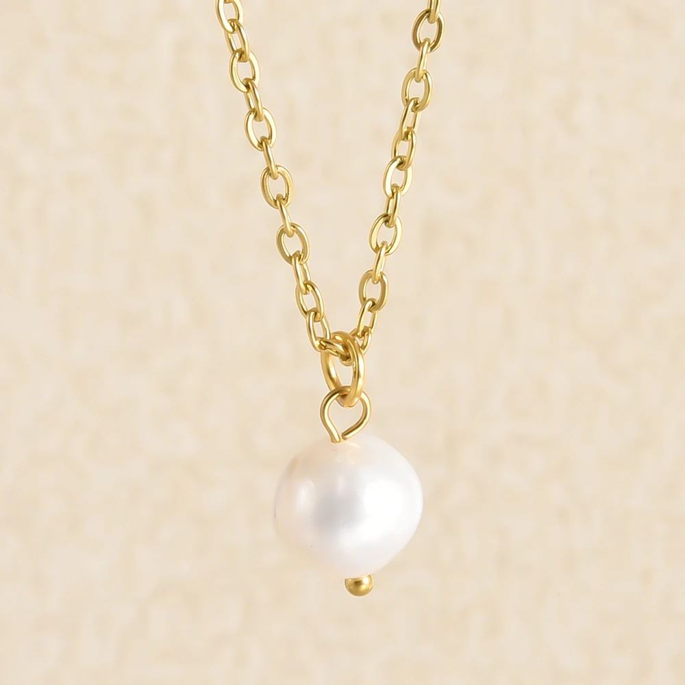 Echte Unregelmäßige Natürliche Süßwasserperlen Anhänger Halsketten Edelstahl O Gliederkette 45/50/60 Cm Modeschmuck Halskette Echte Unregelmäßige Natürliche Süßwasserperlen Anhänger Halsketten Edelstahl O Gliederkette 45/50/60 Cm Modeschmuck Halskette - Image 18