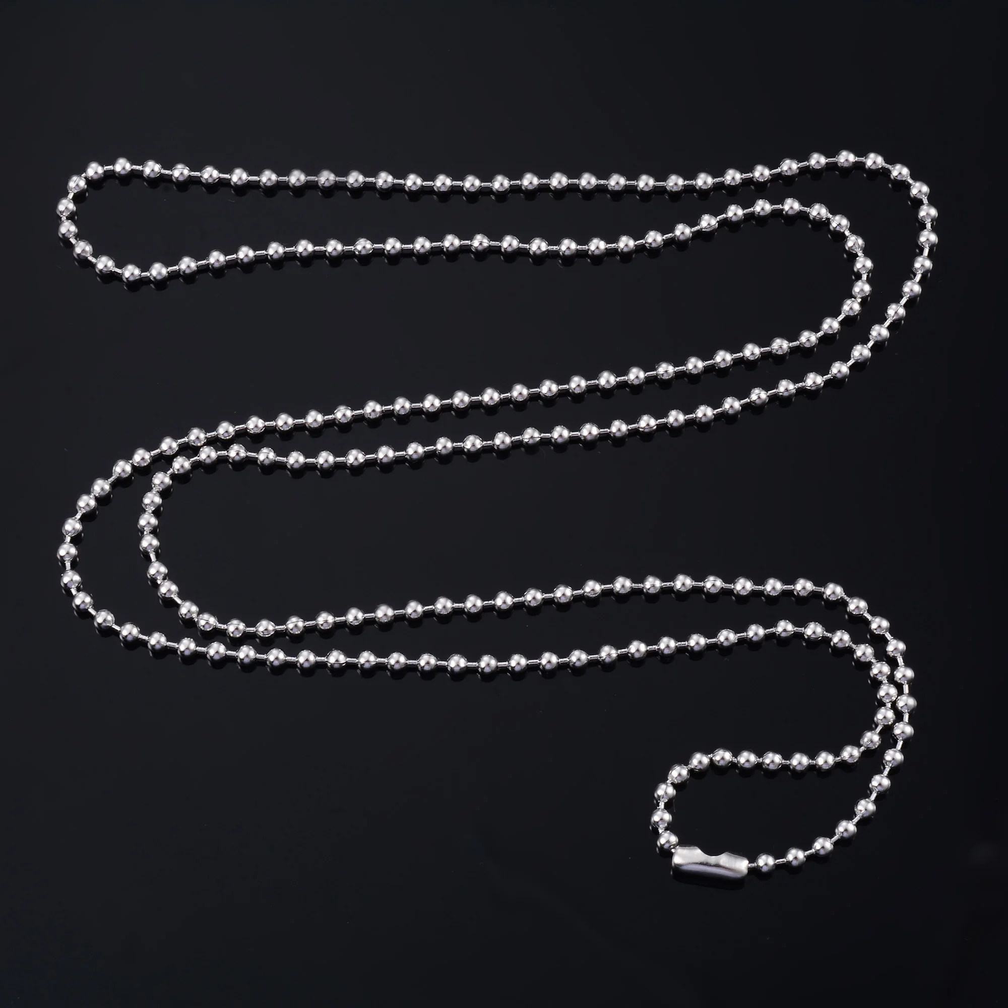 Round Bead Chain On The Neck Rolo Ball Necklace Stainless Steel Jewelry Accessories For Women Men Waterproof Choker Silver Color Round Bead Chain On The Neck Rolo Ball Necklace Stainless Steel Jewelry Accessories For Women Men Waterproof Choker Silver Color - Image 11