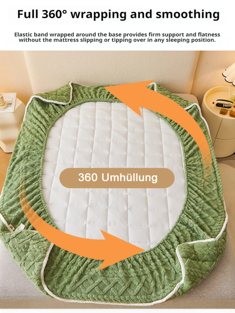 Antibakterielles, Gestepptes Bettlaken Aus Milchsamt Für Den Haushalt, Verdickte Tagesdecke Aus Korallensamt, Bakteriostatische, Staubdichte Bettdecke Antibakterielles, Gestepptes Bettlaken Aus Milchsamt Für Den Haushalt, Verdickte Tagesdecke Aus Korallensamt, Bakteriostatische, Staubdichte Bettdecke - Image 6