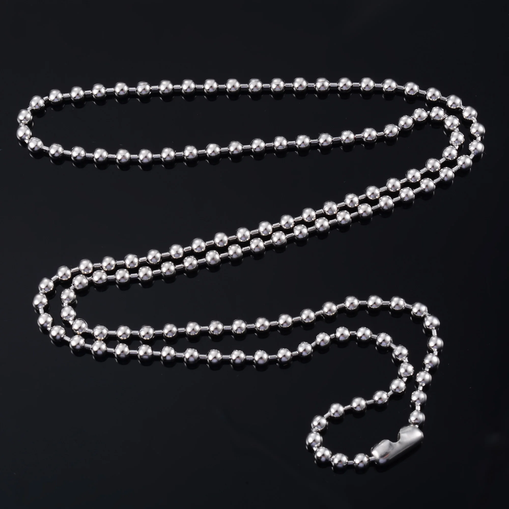 Round Bead Chain On The Neck Rolo Ball Necklace Stainless Steel Jewelry Accessories For Women Men Waterproof Choker Silver Color Round Bead Chain On The Neck Rolo Ball Necklace Stainless Steel Jewelry Accessories For Women Men Waterproof Choker Silver Color - Image 9