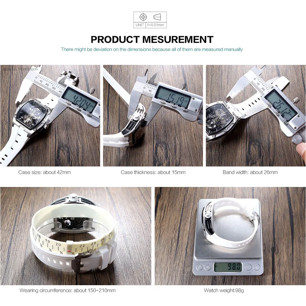 Megir Männer Armbanduhr Mode Schwarz Wasserdichte Automatische Mechanische Uhr Mit Leuchtenden Zeigern Silikon Armband Tonneau Zifferblatt Megir Männer Armbanduhr Mode Schwarz Wasserdichte Automatische Mechanische Uhr Mit Leuchtenden Zeigern Silikon Armband Tonneau Zifferblatt - Image 6