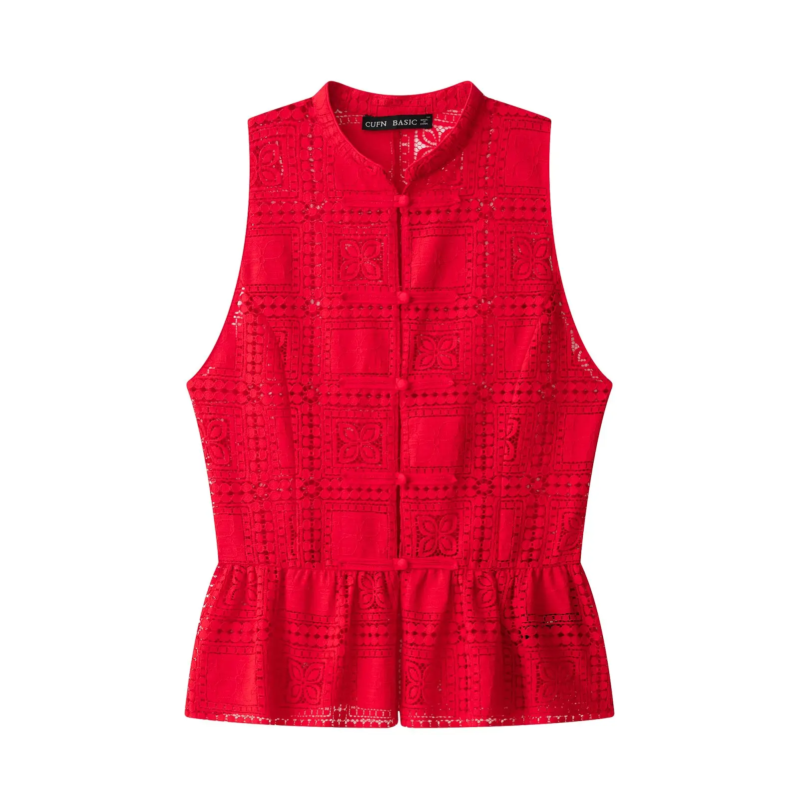 Klkxmyt Damen Sommer-Shorts-Set: Neues Modisches Spitzen-Oberteil Mit Cut-Outs + High-Street Mid-Waist Freizeit-Shorts-Anzug Klkxmyt Damen Sommer-Shorts-Set: Neues Modisches Spitzen-Oberteil Mit Cut-Outs + High-Street Mid-Waist Freizeit-Shorts-Anzug - Image 3