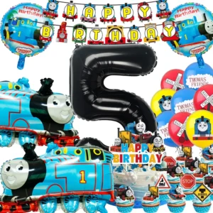 Thomas Balloons Kit the Train Aluminium Helium Balloon Birthday Decoration Banner Cake Decorations Party Favors Kids Gifts Toys