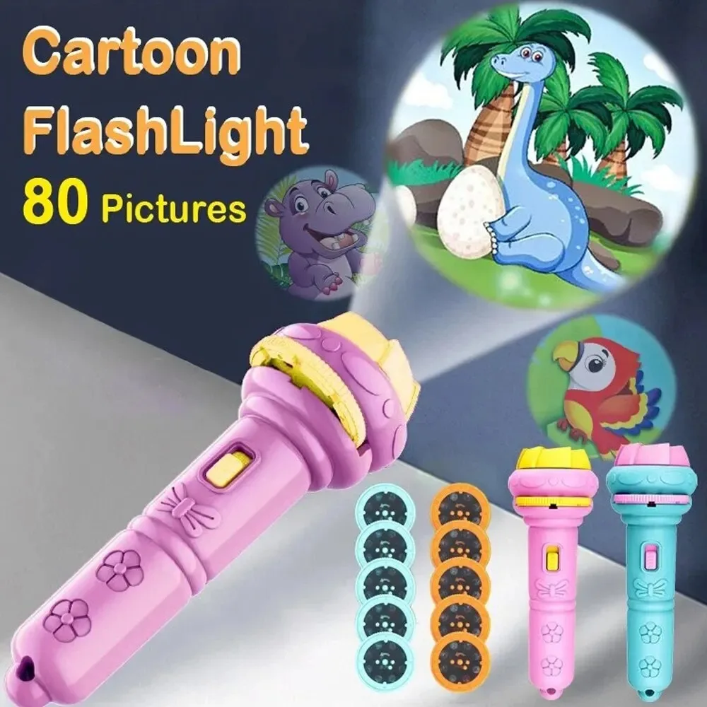 10 Cards Cartoon Projection Flashlight 80 Patterns Creative Children Flashlight Toy Projector Baby Toys Bedtime Story Book Toy 10 Cards Cartoon Projection Flashlight 80 Patterns Creative Children Flashlight Toy Projector Baby Toys Bedtime Story Book Toy